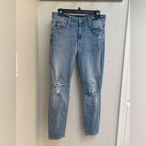 Mother high waisted looker crop jeans